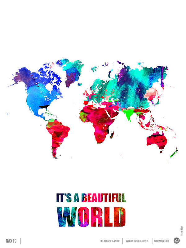  Poster featuring the digital art It's a Beautifull World Poster by Naxart Studio