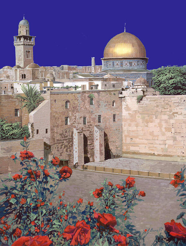 Jerusalem Poster featuring the painting Jerusalem by Guido Borelli