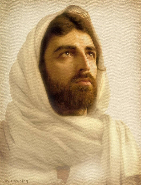 Jesus Poster featuring the digital art Jesus Wept by Ray Downing
