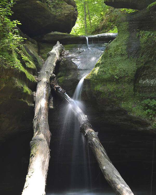 Starved Rock Poster featuring the photograph Kaskaskia Falls by Forest Floor Photography