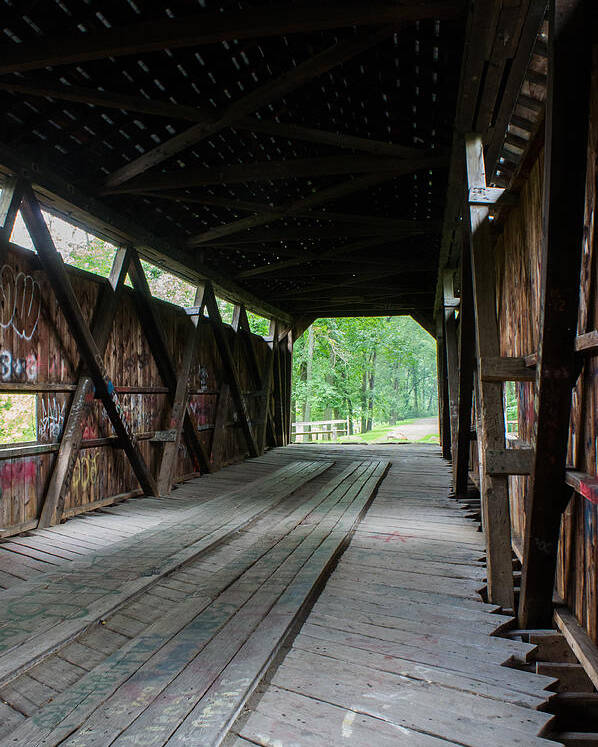 Covered Poster featuring the photograph Kidd's Mill Covered Bridge by Weir Here And There