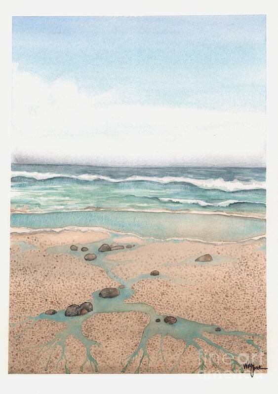 Beach Poster featuring the painting Laguna Beach by Hilda Wagner