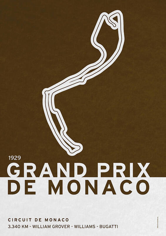 Aytona Poster featuring the digital art Legendary Races - 1929 Grand Prix de Monaco by Chungkong Art