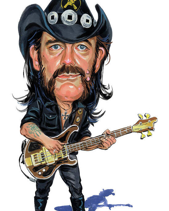 Lemmy Kilmister Poster featuring the painting Lemmy Kilmister by Art 