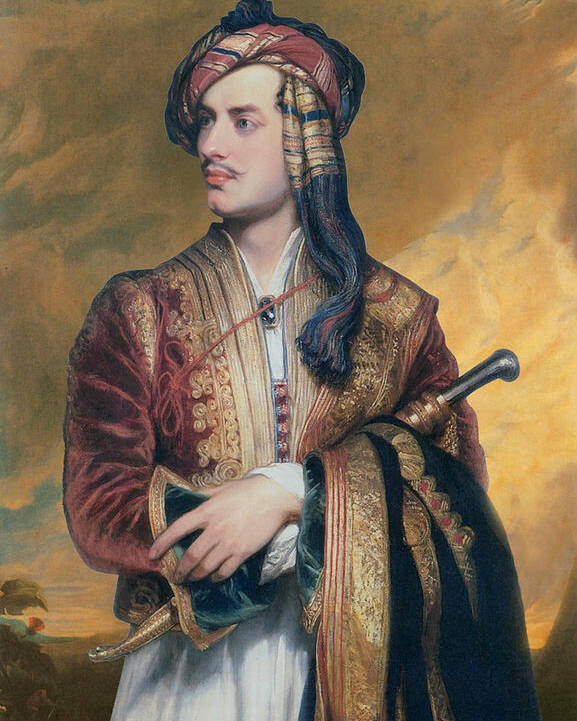 Thomas Phillips Poster featuring the painting Lord Byron in Albanian Dress by Thomas Phillips