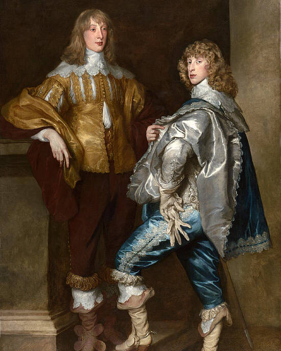 Anthony Van Dyck Poster featuring the painting Lord John Stuart and his Brother Lord Bernard Stuart by Anthony van Dyck