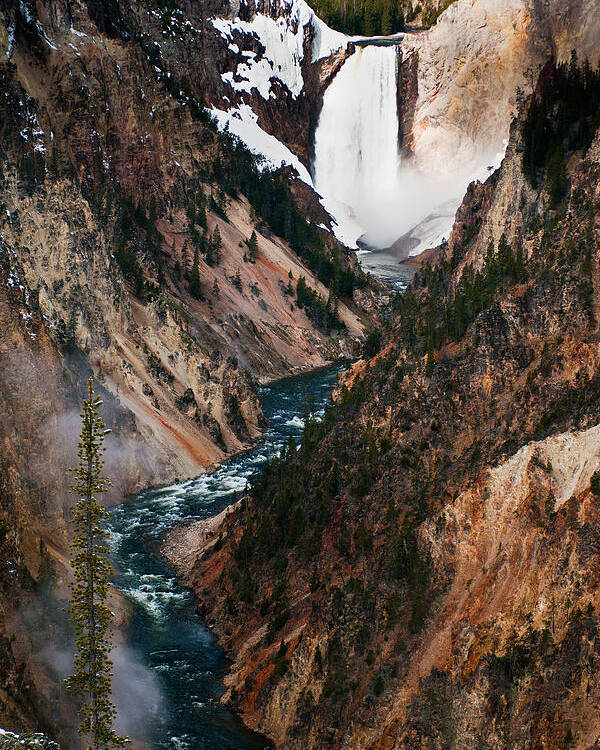 Yellowstone Poster featuring the photograph Lower Falls by Glenn Fillmore