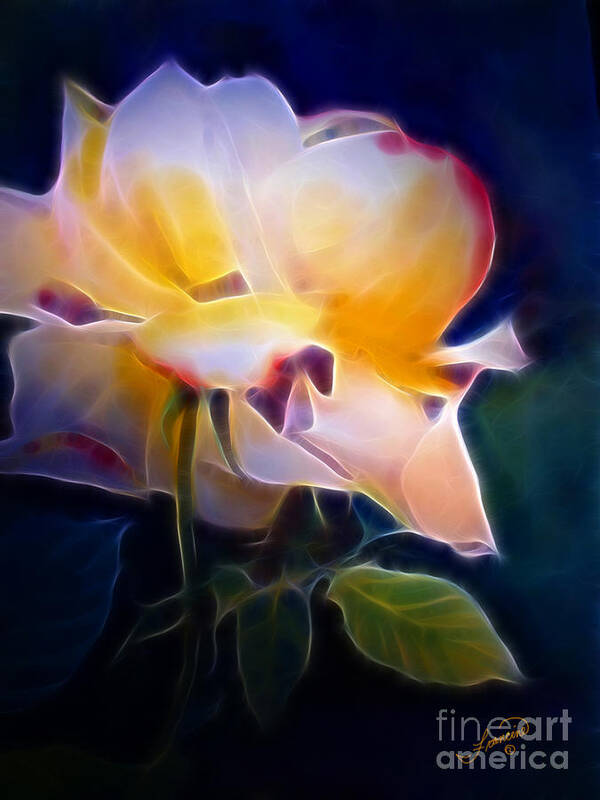 Floral Poster featuring the painting Loy's Rose by Francine Dufour Jones