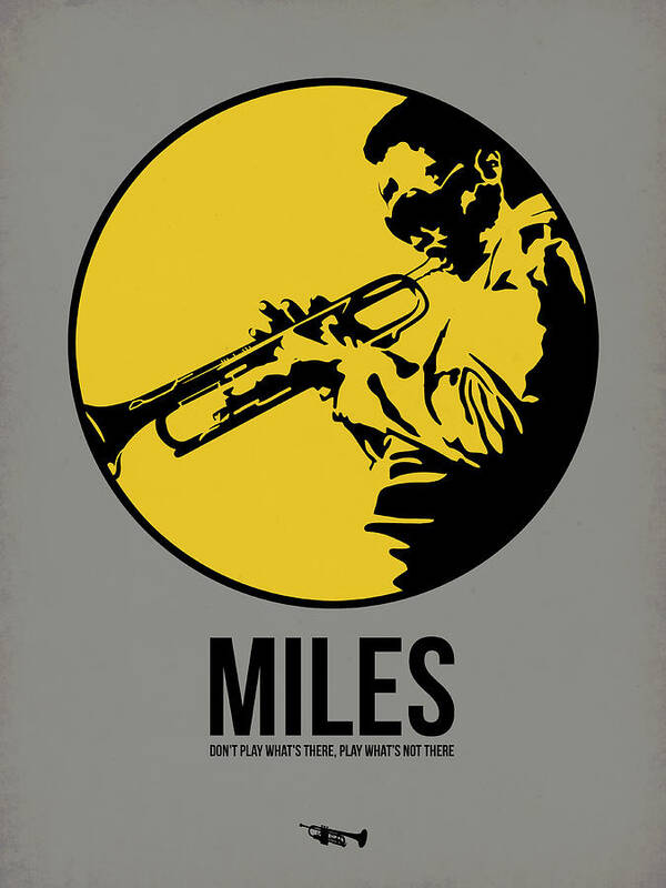 Music Poster featuring the digital art Miles Poster 3 by Naxart Studio