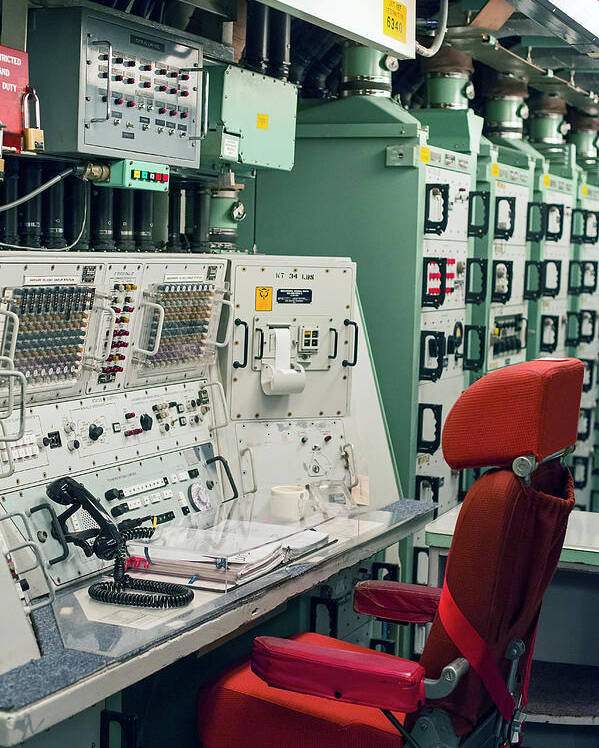 Air Force Poster featuring the photograph Minuteman Missile Control Room by Jim West