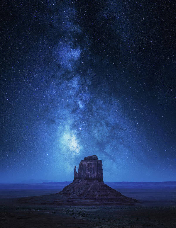 Arizona Poster featuring the photograph Monument Milkyway by Juan Pablo De