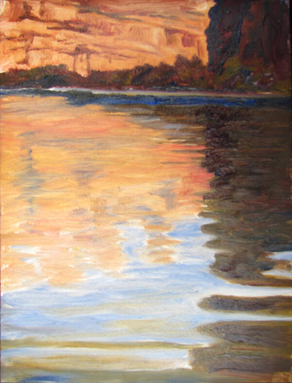 Landscape Poster featuring the painting Morning Reflections by Page Holland