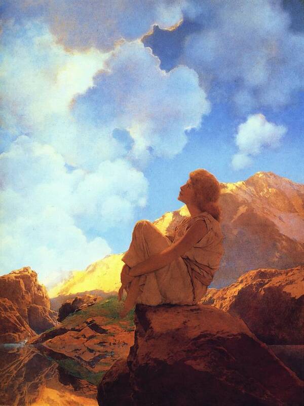 Maxfield Parrish Poster featuring the painting Morning Spring by Maxfield Parrish