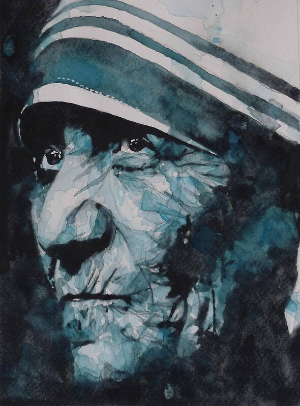 Mother Teresa Poster featuring the painting Mother Teresa by Paul Lovering