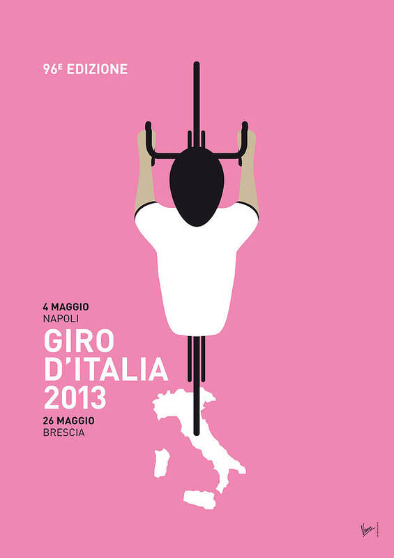 2013 Poster featuring the digital art My Giro D'italia Minimal Poster by Chungkong Art