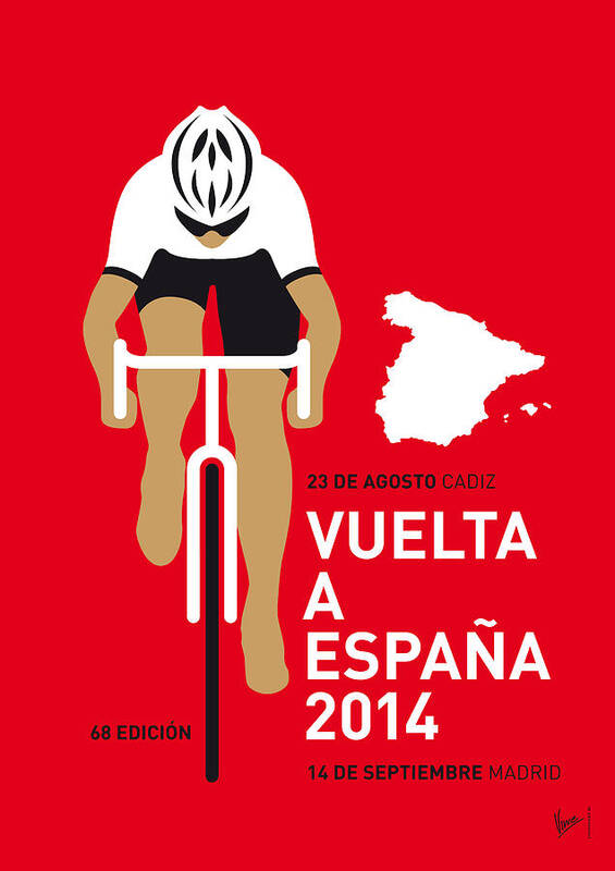 Minimal Poster featuring the digital art My Vuelta A Espana Minimal Poster 2014 by Chungkong Art