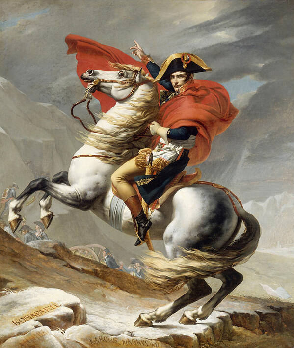 Napoleon Poster featuring the painting Napoleon Bonaparte on Horseback by War Is Hell Store