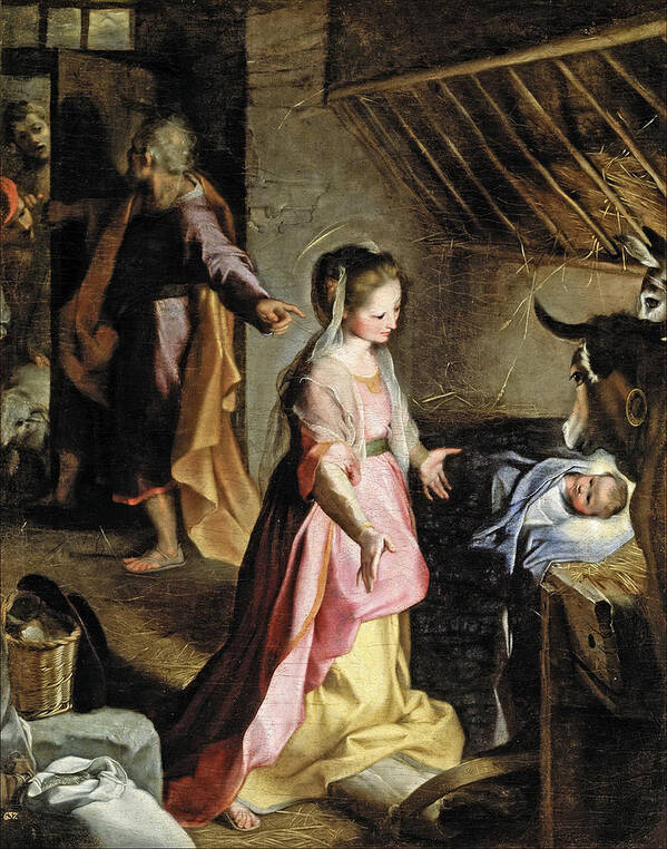 Federico Barocci Poster featuring the painting Nativity by Federico Barocci