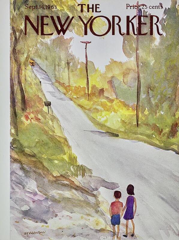 Illustration Poster featuring the painting New Yorker September 14th 1963 by James Stevenson