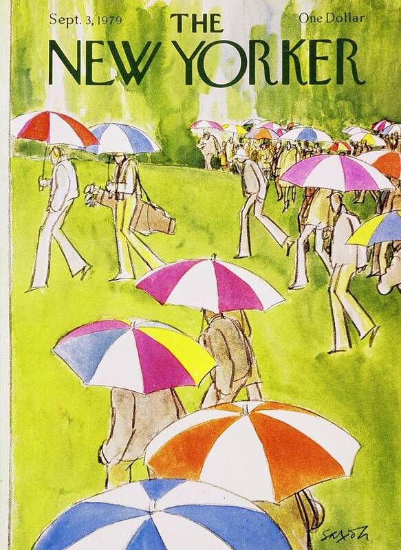 Illustration Poster featuring the painting New Yorker September 3rd 1979 by Charles D Saxon