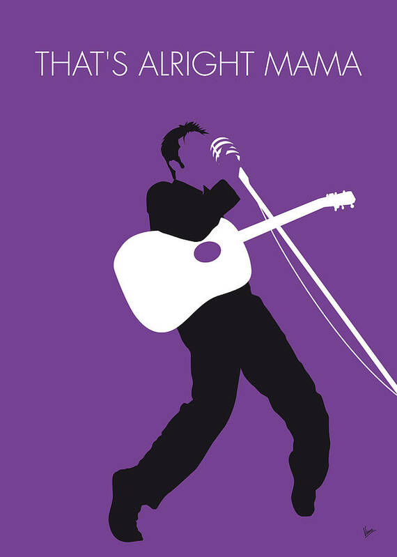 Elvis Poster featuring the digital art No021 MY ELVIS Minimal Music poster by Chungkong Art