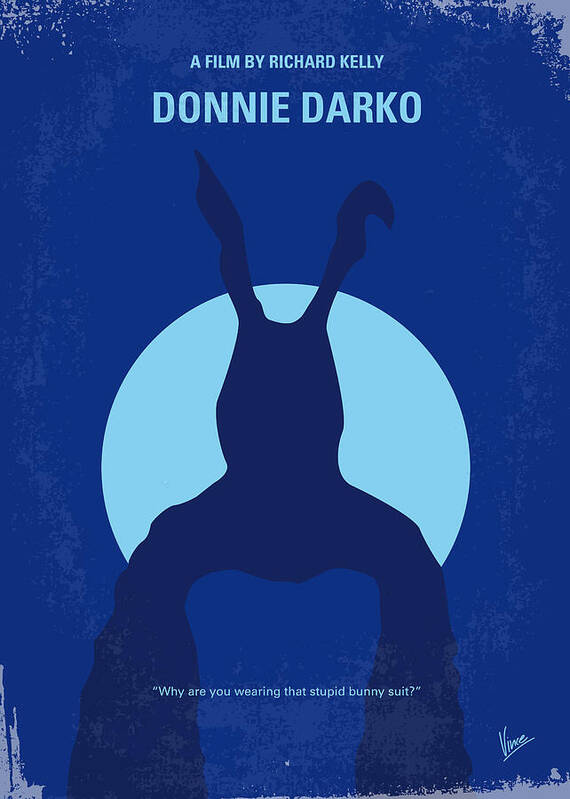 Donnie Poster featuring the digital art No295 My Donnie Darko minimal movie poster by Chungkong Art