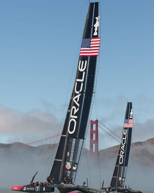 America's Cup Poster featuring the photograph Oracle Team USA - 1 by Gilles Martin-Raget