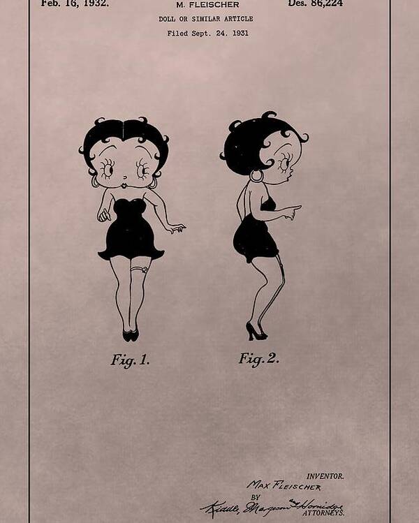Betty Boop Words Poster 24 x 36 in