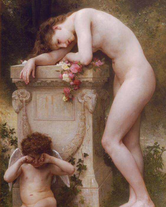 Pain Poster featuring the painting Pain of Love by William Adolphe Bouguereau