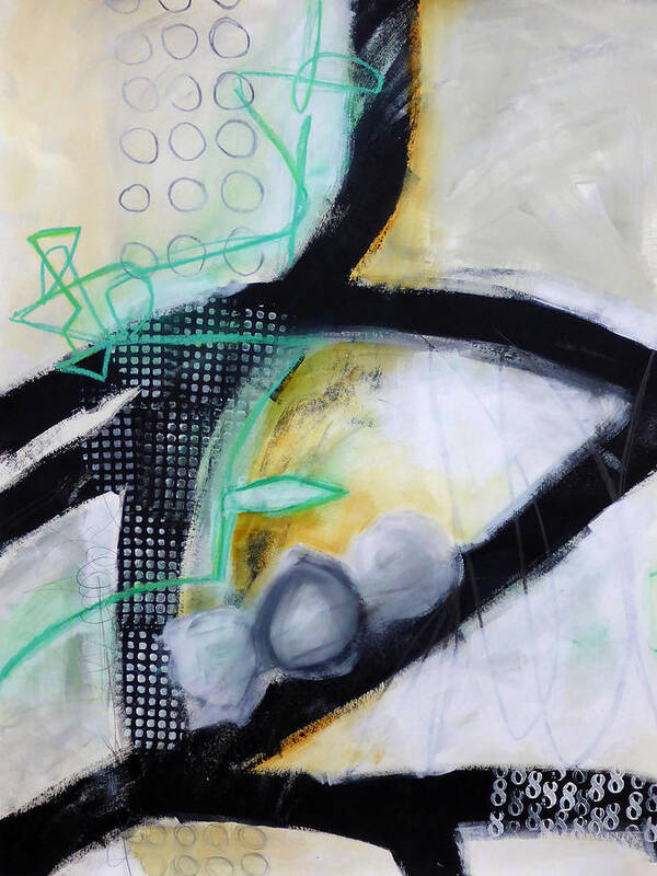 Keywords: Abstract Poster featuring the painting Paint Improv 5 by Jane Davies