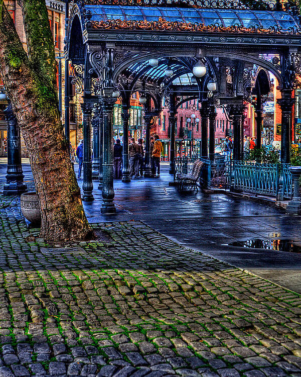 The Pergola Poster featuring the photograph Pioneer Square in Seattle by David Patterson