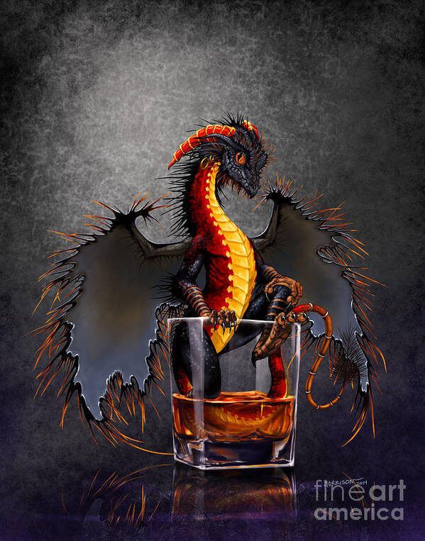 Dragon Poster featuring the digital art Rum Dragon by Stanley Morrison