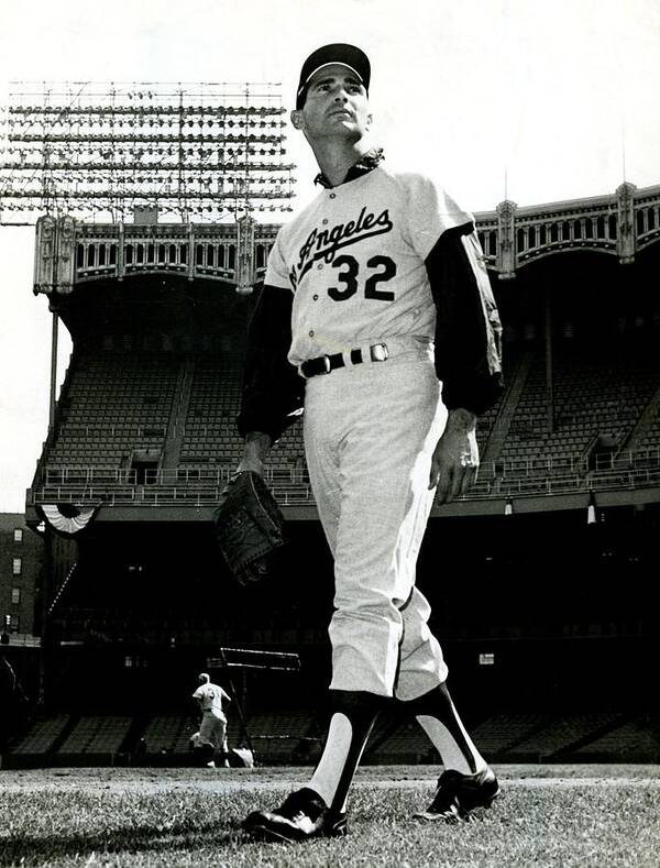 Sandy Koufax Vintage Baseball Poster Poster
