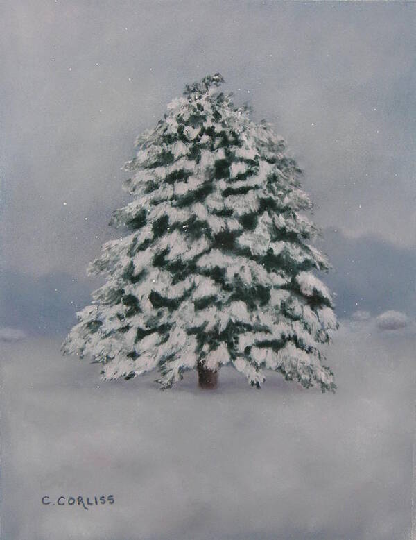 Snow Poster featuring the pastel Simple Beauty by Carol Corliss