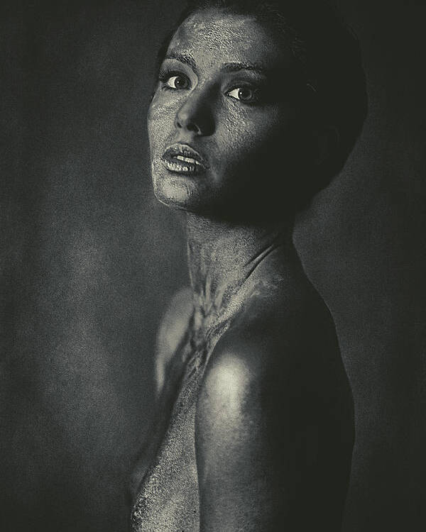 Fine Art Nude Poster featuring the photograph Skin by Antonella Renzulli