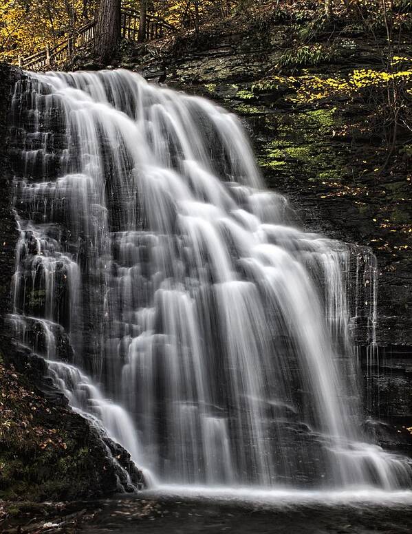 Bushkill Falls Poster featuring the photograph Slow Fall by Rob Dietrich