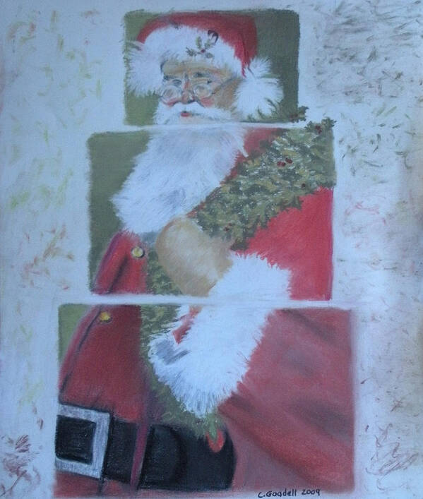 Santa Poster featuring the painting S'nta Claus by Claudia Goodell