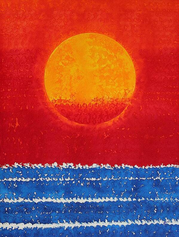 Sun Poster featuring the painting Solstice Sunrise original painting SOLD by Sol Luckman