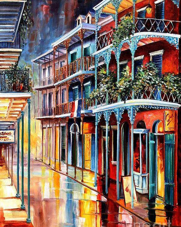 New Orleans Poster featuring the painting Sparkling French Quarter by Diane Millsap