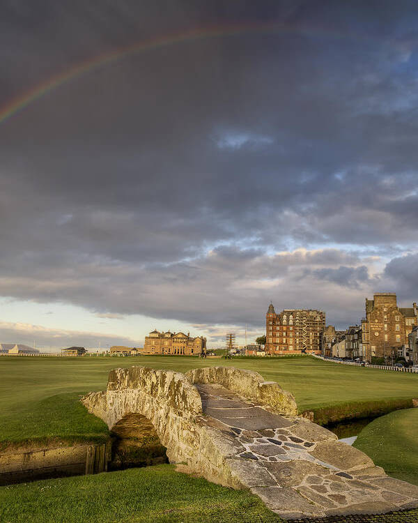 British Open Poster featuring the photograph St Andrews Bridge by Chris Frost