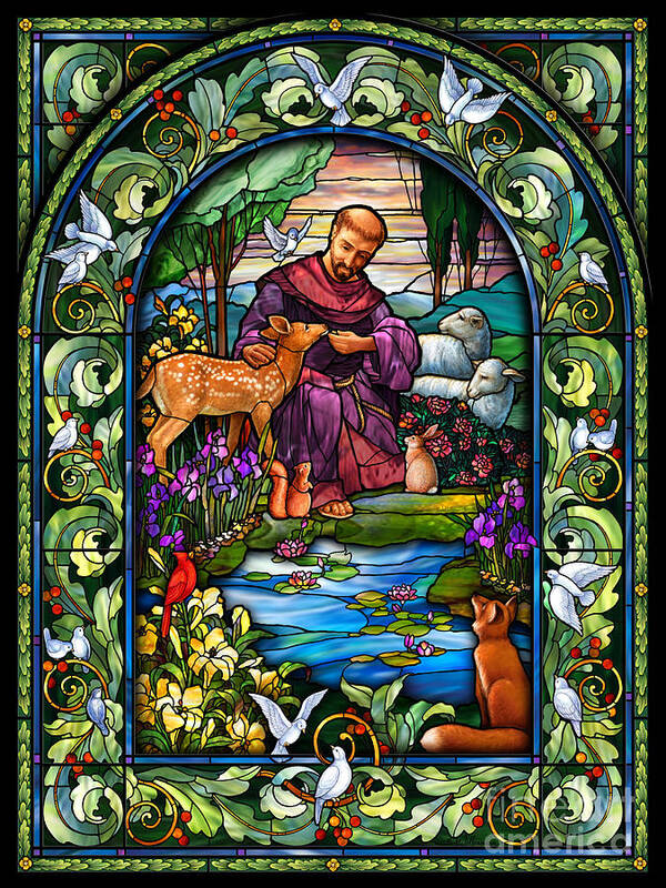 St. Francis Poster featuring the digital art St. Francis of Assisi by Randy Wollenmann