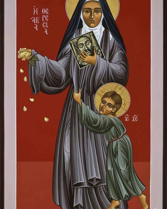 St. Therese Of Lisieux Poster featuring the painting St. Therese of Lisieux Doctor of the Church 043 by William Hart McNichols