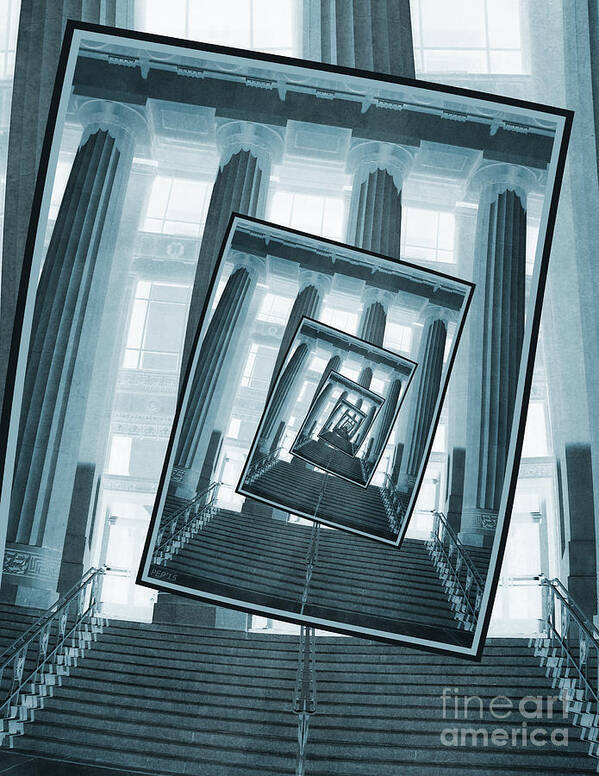 Photography Poster featuring the photograph Stairs And Pillars by Phil Perkins