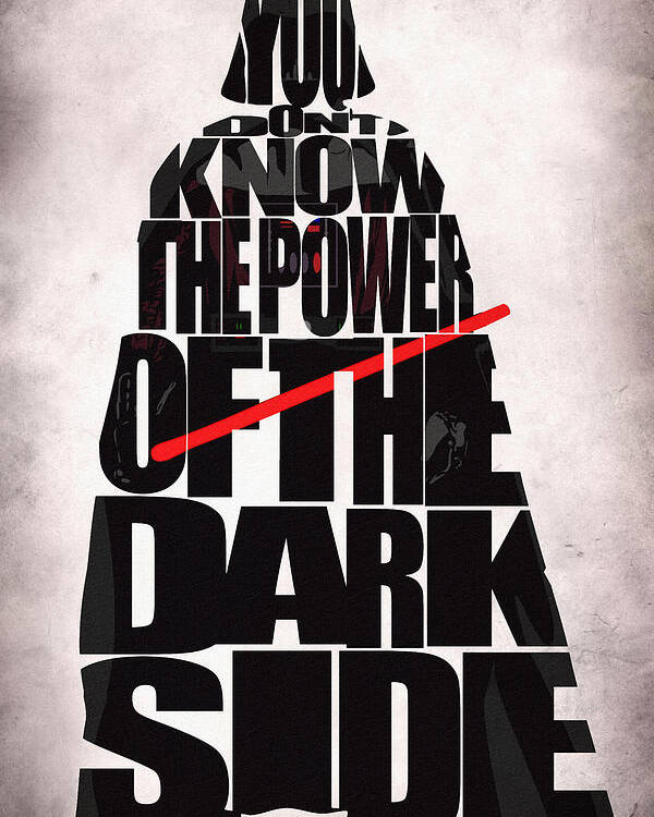 Darth Vader Poster featuring the digital art Star Wars Inspired Darth Vader Artwork by Inspirowl Design
