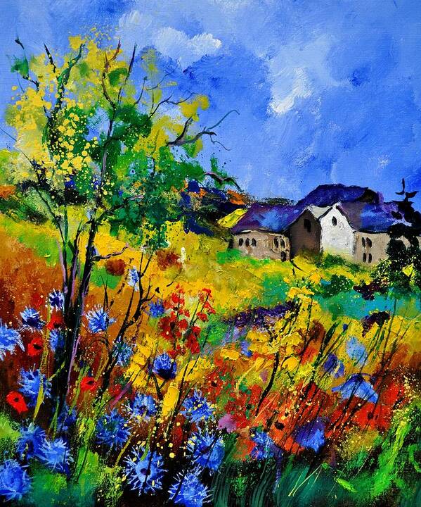 Landscape Poster featuring the painting Summer 673180 by Pol Ledent
