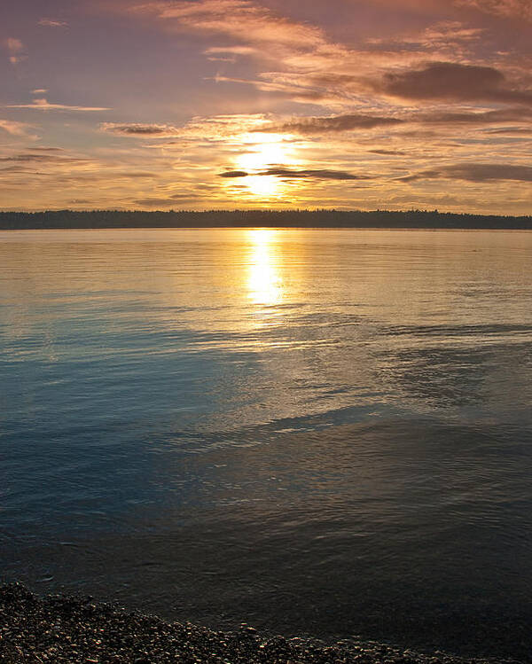 Beauty In Nature Poster featuring the photograph Sunset Over Puget Sound by Jeff Goulden