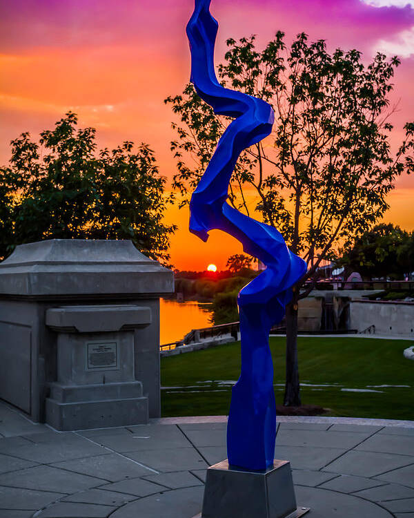 Sunset Poster featuring the photograph Sunset Sculpture by Ron Pate