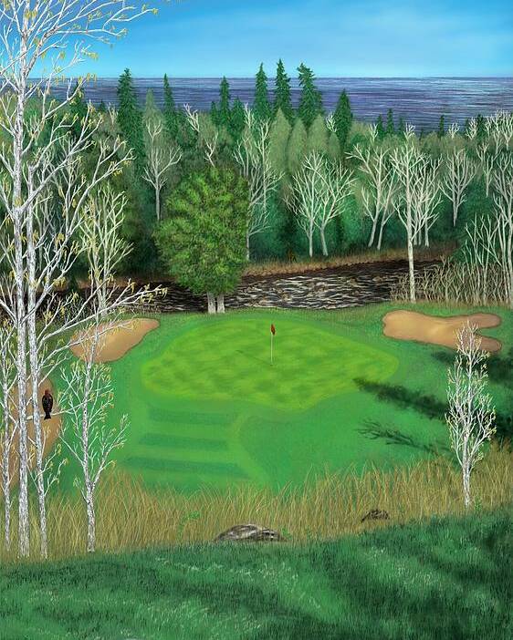 Galaxy Note Poster featuring the digital art Superior National Golf Canyon 8 by Troy Stapek