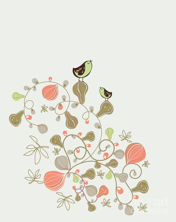 Beauty Poster featuring the digital art Sweet Bird Wallpaper Design by Vecstock.com