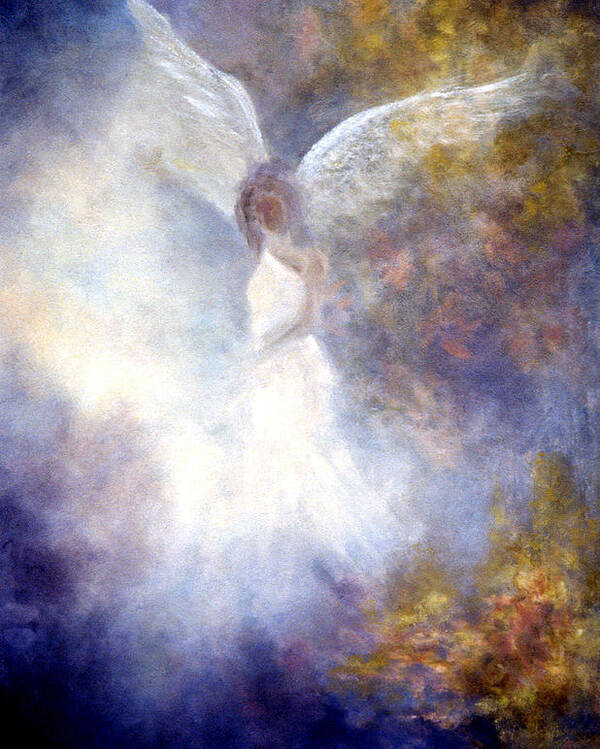 Angel Poster featuring the painting The Guardian by Marina Petro